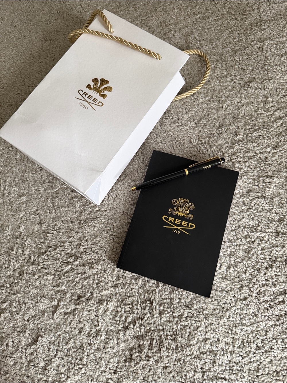Creed Black & Gold Logo Notebook with Matching Pen